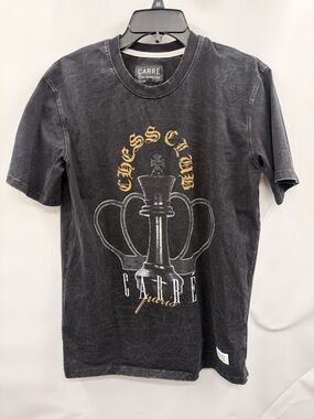 Black Graphic Chess Crown T-Shirt men’s size medium